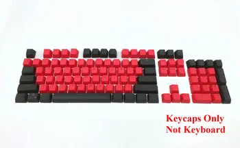 104 Taste Rosu-Negru PBT Backlit Keycap Doubleshot Taste ANSI Aspect OEM Profil pentru Cherry MX Tastatură Mecanică de Gaming