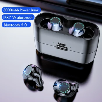 Mini Stereo Earset TWS de Reducere a Zgomotului de Muzică Bluetooth Putere LED Display Digital Binaurale cu Încărcare Cutie Bass Mesaj Vocal