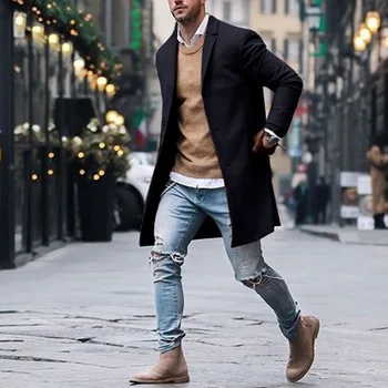 2020 Iarnă Lână Sacou Barbati Amestec de Toamnă Canadiană Bărbați de Înaltă calitate Haină de Lână Outwear Barbati Paltoane Jachete de sex Masculin