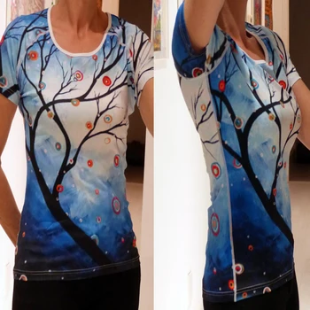FORUDESIGNS Drăguț Pisică Bengal Femeile 3D T-shirt de Vară Mâneci Scurte Crewneck Tricouri Comforthable Pune Fitness Topuri Vetement Femme