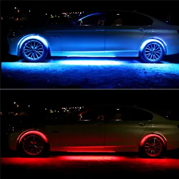 Partea de Jos a masinii Atmosfera Lampa RGB Led Neon Șasiu Bar de Striptease de Lumină Ambientală APP/Control de la Distanță Decorative Auto Accesorii Coafura
