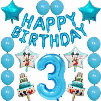 30pcs Mickey Minnie Mouse balon 30inch număr de baloane din latex tort copil de dus 1 2 3 4 5 6st petrecere de Ziua de Desene animate Decoratiuni
