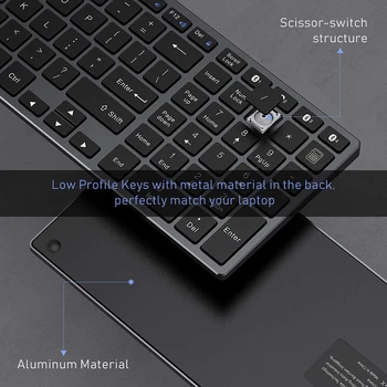SeenDa rusă/franceză /germană/UK/US tastatura Bluetooth Wireless pentru Tableta Multi-Dispozitiv Wireless Reîncărcabilă tastatura