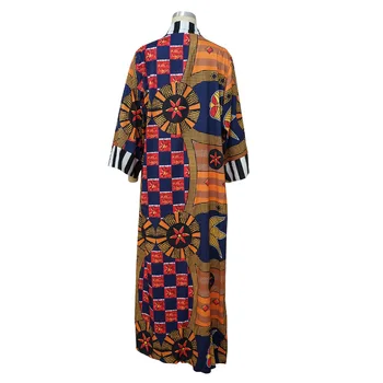 Femei Lung Trenci Ofițeresc Moda Stil African Streetwear Cardigan Supradimensionat Primavara Toamna Haine Vintage Print Floral Uza