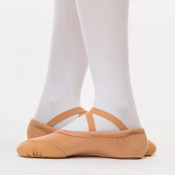 Sansha Adult Pantofi de Balet Întinde ochiurilor de Plasă Respirabil de Sus piele de Căprioară Unic de Dans Balet Papuci Pentru Fete Femei, Fete Roz/Carne NR.83 16520