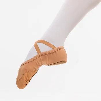 Sansha Adult Pantofi de Balet Întinde ochiurilor de Plasă Respirabil de Sus piele de Căprioară Unic de Dans Balet Papuci Pentru Fete Femei, Fete Roz/Carne NR.83