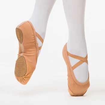 Sansha Adult Pantofi de Balet Întinde ochiurilor de Plasă Respirabil de Sus piele de Căprioară Unic de Dans Balet Papuci Pentru Fete Femei, Fete Roz/Carne NR.83