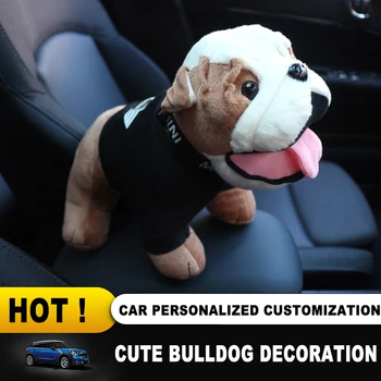 Noi Pentru mini cooper bulldog Moda Cool decor minunat Bulldog Stil de Pluș bumbac Jucărie Mini Cooper Auto Accesorii de Interior