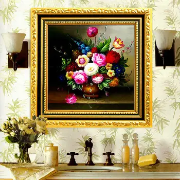 Frumoasa Vaza flori Pictura,Model pe panza DMC cruciulițe kituri,gherghef broderie pentru Set,Meserii DIY Home Decor
