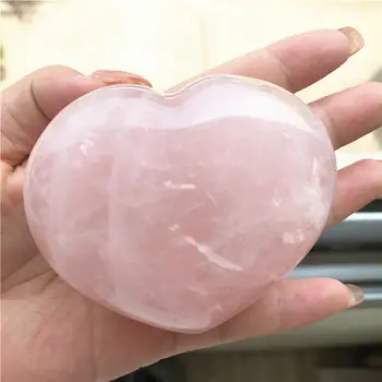 1 buc in Forma de Inima Naturale a Crescut Inima de Cristal Piatră de Cuarț Roz Specimene de Vindecare de Pietre Naturale și Minerale