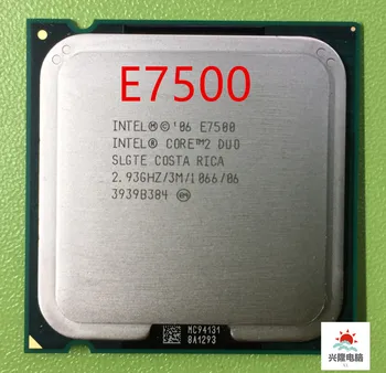 Intel Core Duo E7500 Procesor e7500 2.93 GHz 3M 1066MHz Desktop LGA775 CPU E7500 POATE LUCRA