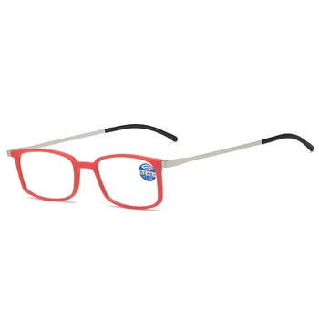 Poate Floare Ultrathin Anti-albastru Ochelari de Lumină Portabile Pătrat Presbyopic Ochelari Cu Telefon Glasse Caz Pentru Bărbați și Femei+3.5