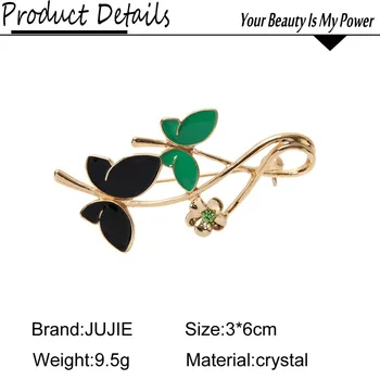 JUJIE Moda Email Fluture Broșe Pentru Femei 2019 Floare de Cristal Broșă Pini Accesorii Rochie de Plante Bijuterii Dropshipping