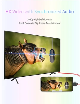 Micro USB de Tip C IOS HDTV Cablu de Oglinda Display Adaptor Link pentru IPhone 11 Pro Max 8 IPad Samsung S8 S9 S20+ Telefon Android Pentru TV