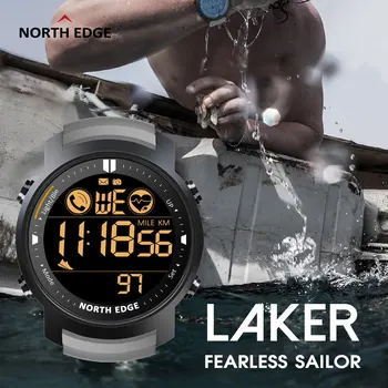 MARGINEA de NORD Laker Ceas Inteligent Bărbați rezistent la apa 50M Înot Alergare Sport Pedometru, Cronometru Smartwatch pentru Android IOS 16630