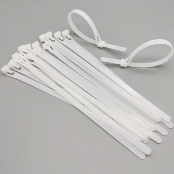 8*200mm eliberabil Cablu Cravate Colorate 100buc materiale Plastice legături de cablu reutilizabile Buclă Folie de Nailon zip legăturile BundleTies