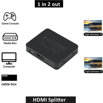BGGQGG Splitter-ul Hdmi 1 la 2 1080p, 4K 1x2 Stripteuză 3D Splitter Putere Amplificator de Semnal 4K HDMI Splitter Pentru HDTV Xbox PS3