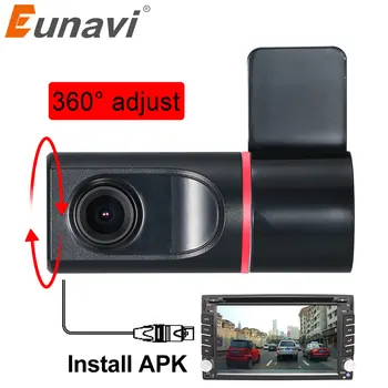 Eunavi Auto DVR Camera 140 de gradul HD 720P Fața Dash Camera Pentru Android Auto Radio Player USB DVR Camera