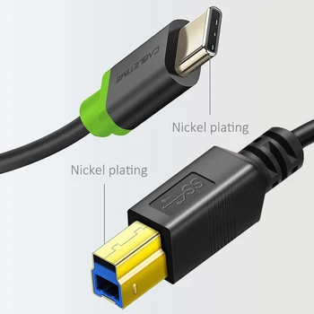 CABLETIME Type C la USB 3.0 BM Scanner Imprimanta Cablu de 5Gbps de Mare Viteza USB3.0 Cablu Extensie Cablu de Imprimantă Pentru Imprimantă HP N24