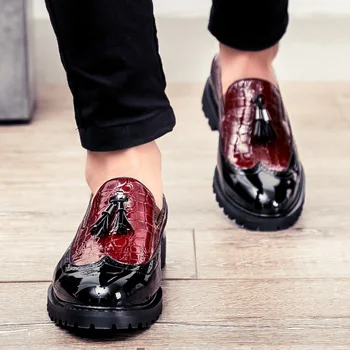 Rochie bărbați Pantofi din Piele PU Epocă de Afaceri Oxfords tv cu Fund Moale de sex Masculin Încălțăminte Roșu de Primăvară de Moda Mare Dimensiunea de Pantofi Pentru Barbati
