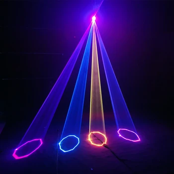 1800mW Fascicul laser Plin de culoare animație proiector 3D DMX 512 Scanner laser de lumină colorate Petrecere de Crăciun DJ Disco Lumini Laser