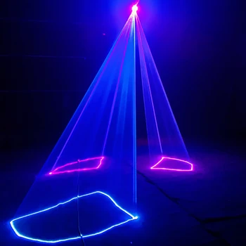 1800mW Fascicul laser Plin de culoare animație proiector 3D DMX 512 Scanner laser de lumină colorate Petrecere de Crăciun DJ Disco Lumini Laser