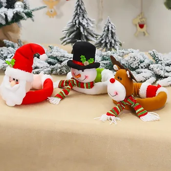 De Craciun Perdea Titular De Santa Elan Ornamente De Craciun Pentru Casa Merry Christmas Deco Noel Cadouri De Anul Nou 2019 Navidad
