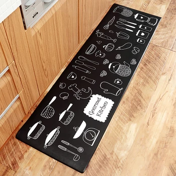 Moder bucătărie Covor rezistent la apa Oilproof PVC Desene animate Mat Bucătărie Usa Mat Anti-alunecare Rogojini Acasă Intrare Ușa din Față Preșurile