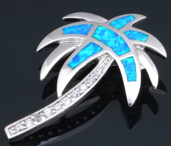 Frumos Imens preturi de Fabrica Coco Blue Opal Silver Ștampilată Colier cu Pandantive bijuterii de Moda OP221
