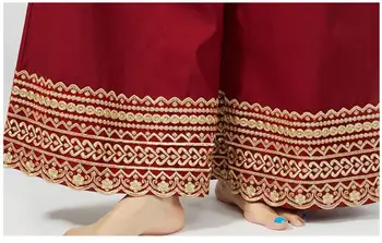 2020 Nou India Tradițională Bumbac Jos Pentru Femeie Stiluri Etnice De Zi Cu Zi Elegent Doamna Pantaloni Casual Pantaloni Largi