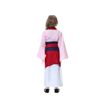 Hua mulan cosplay dress mulan printesa rochie de înaltă calitate mulan printesa costum pentru copil de culoare Roz mulan cosplay
