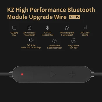 KZ ZSN/ZSN Pro/ZS10 Pro/AS16 Impermeabil Aptx Bluetooth Modulul 4.2 Wireless Upgrade Cablu Cablul Original Căști Căști