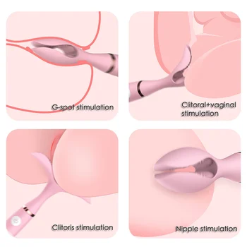 10 moduri de Vibrator Dublu Clip Vibrații de sex Feminin Masturbare Vaginala Stimulator Clitoris Biberon Masaj jucarii Sexuale pentru Femei Adulte