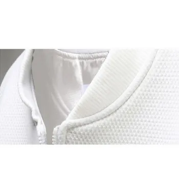 Noi Jachete Casual Barbati Solid în Picioare Guler Strat Subțire Dungă Model de Moda de Îmbrăcăminte de sex Masculin Uza UE Dimensiunea