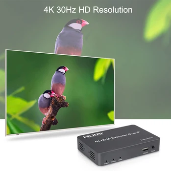 150M 4K HDMI Extender TX RX Over IP KVM RJ45 Cat5E Cat6 Cablu Ethernet Suport Mouse USB Keyboard Extensia de Compresie fără Pierderi