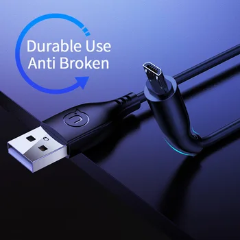 USAMS Micro USB Cablu de 1m 10buc/o mulțime 2A Încărcare Rapidă USB Cablu de Date Cablu Sincronizare Microusb Cablu pentru Xiaomi redmi note 4 5 Android