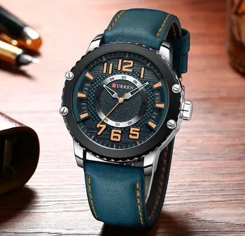 CURREN Nou Casual din Piele Ceas pentru Barbati, Stil Sport Cuarț Ceasuri de mana Relojes Hombre Design-ul Unic Ceas de sex Masculin Ceasuri