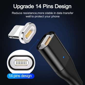 18W PD Magnetic Cablu pentru iPhone 12 11 pro max Macbook Tip C pentru Iluminat de Încărcare Magnet Cablu USB Telefon Mobil Cablu de Sârmă