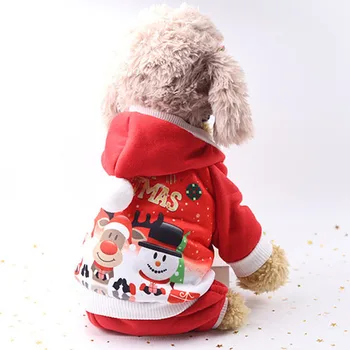 PUOUPUOU Câine Amuzant Haine de Iarna Cald Câine de Companie Jacheta de Crăciun Îmbrăcăminte Hanorace Mici Pentru Câini de talie Medie Îngroșa Tinuta XS-2XL