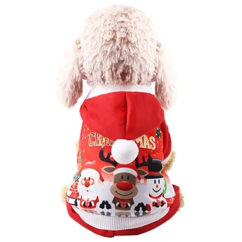 PUOUPUOU Câine Amuzant Haine de Iarna Cald Câine de Companie Jacheta de Crăciun Îmbrăcăminte Hanorace Mici Pentru Câini de talie Medie Îngroșa Tinuta XS-2XL
