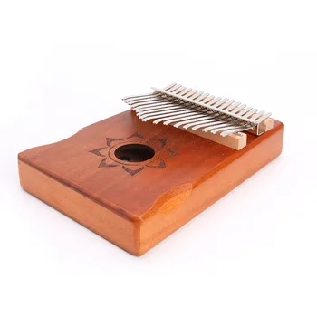 17 Chei Kalimba Lemn de Mahon Degetul mare Pian cu Degetul Instrument Muzical de Percuție cu Tuning Instrument Tuner Sac de Depozitare
