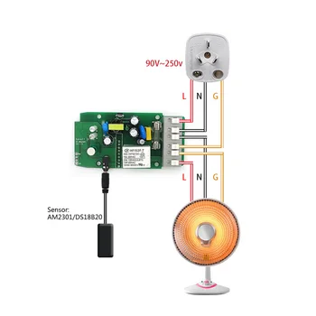SI7021 Senzor Inteligent APP de Control de Umiditate și Temperatură de Monitorizare Smart Switch Acasă de Înaltă Precizie de Control de la Distanță Dispozitiv Inteligent