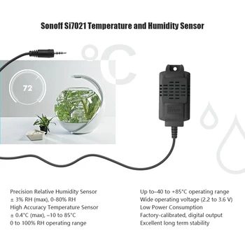 SI7021 Senzor Inteligent APP de Control de Umiditate și Temperatură de Monitorizare Smart Switch Acasă de Înaltă Precizie de Control de la Distanță Dispozitiv Inteligent