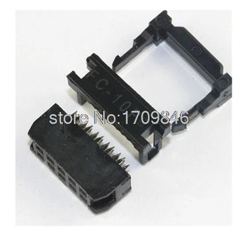 100BUC IDC Socket FC-10P 2.54 mm conector IDC cu 10 pini cablu priza 10P 2X5P IDC 16888