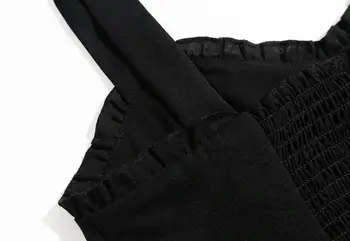 Moda crop top sexy streetwear solid negru camis femei elastice topuri de vara de pe umăr vesta femme vestidos dropshipping