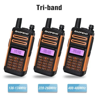 Tri-Band Radio BaoFeng UV-H9 Walkie Talkie 8W Mare Putere 136-174MHZ/220-260MHZ/400-480MHZ Portabil Două Fel de Radio FM Transceiver