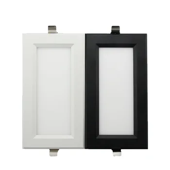 Estompat LED panou Pătrat de lumină LED Tavan Încastrat Lumina alb/negru/ AC110-265V LED Downlight 12W Cald/Rece iluminat Interior