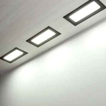 Estompat LED panou Pătrat de lumină LED Tavan Încastrat Lumina alb/negru/ AC110-265V LED Downlight 12W Cald/Rece iluminat Interior