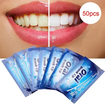 50pcs Adânc Curatenie Dinți Curat Șterge mai Albi Dinți de Albire a Elimina Reziduurile Petele de Ingrijire Dentara Perie pentru administrare Orală Curățare Profundă