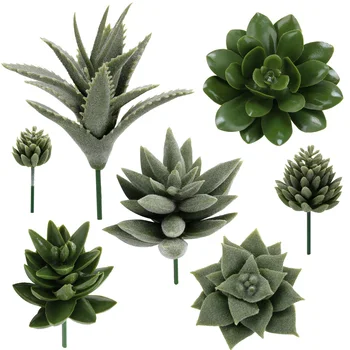 7pcs Artificial, Suculente, Plante Artificiale Faux Suculente Plante Artificiale Flori Pentru Biroul de Acasă Decoratiuni de Gradina, Accesorii